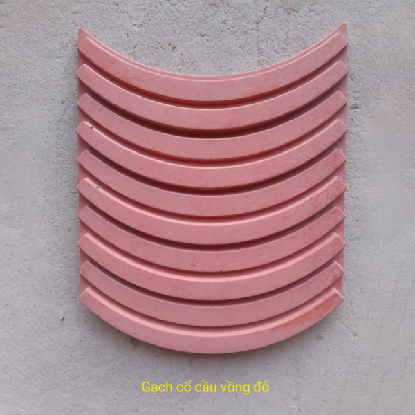Gạch không nung cổ 20×20 cầu vồng đỏ 01
