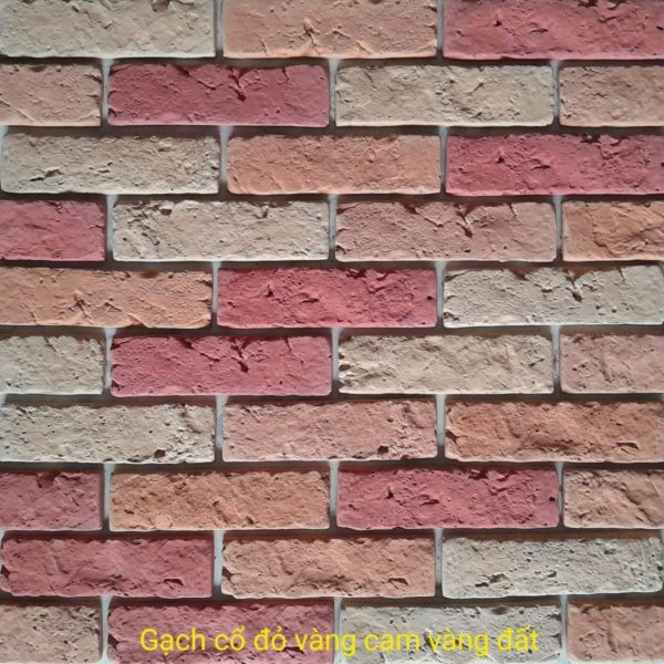 Gạch không nung cổ 5×18 đỏ, vàng cam, vàng đất 01