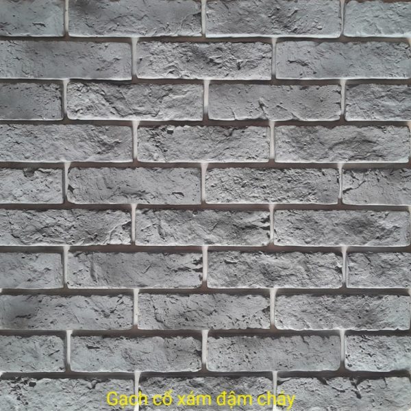 Gạch không nung cổ 5×18 xám đậm cháy 01