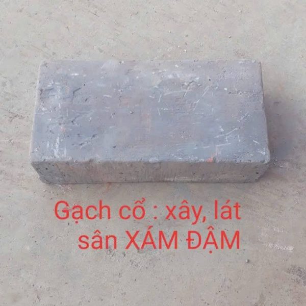 Gạch không nung cổ 9x18x5 xám đậm 01
