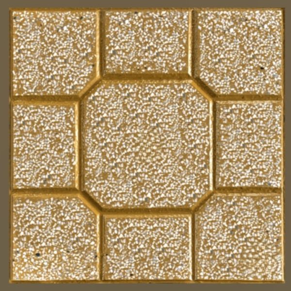 Gạch không nung terrazzo 40x40x3 da quy vàng 01