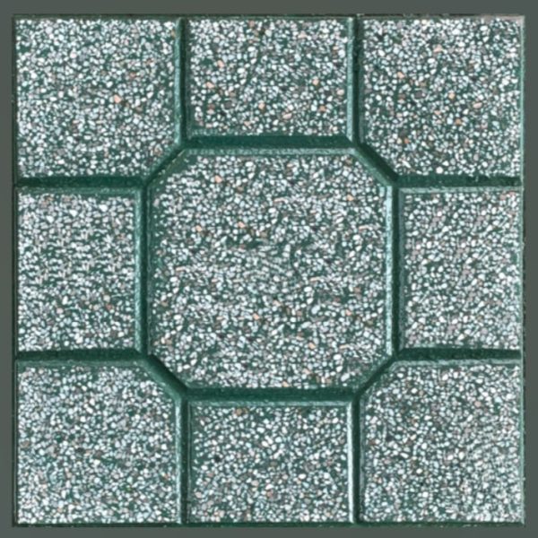 Gạch không nung terrazzo 40x40x3 da quy xanh lá 01