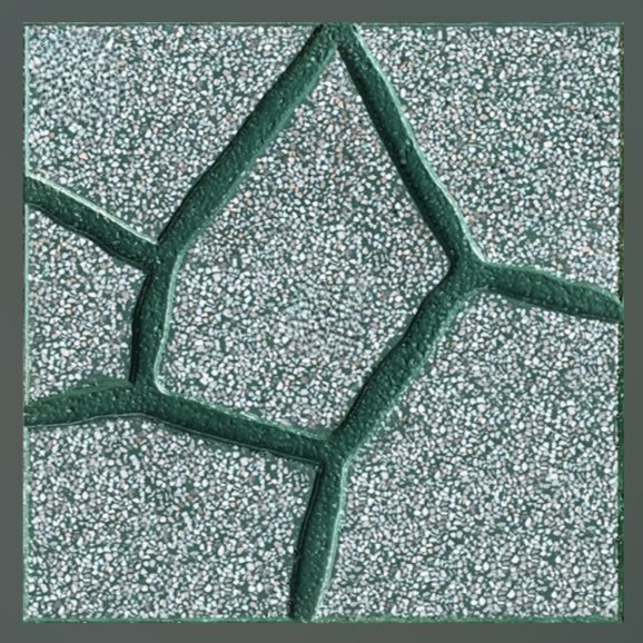 Gạch không nung terrazzo 40x40x3 giả đá xanh lá 01