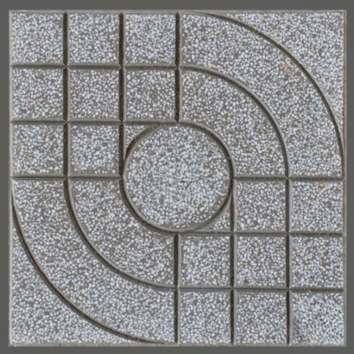 Gạch không nung terrazzo 40x40x3 mắt nai đen 01