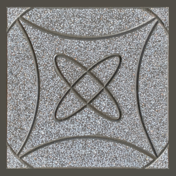 Gạch không nung terrazzo 40x40x3 vũ trụ đen 01