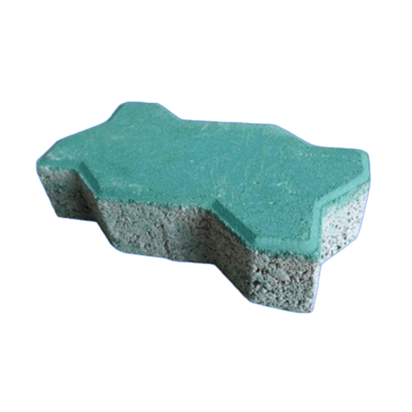 Gạch không nung ziczac 11x22x6 xanh lá 01