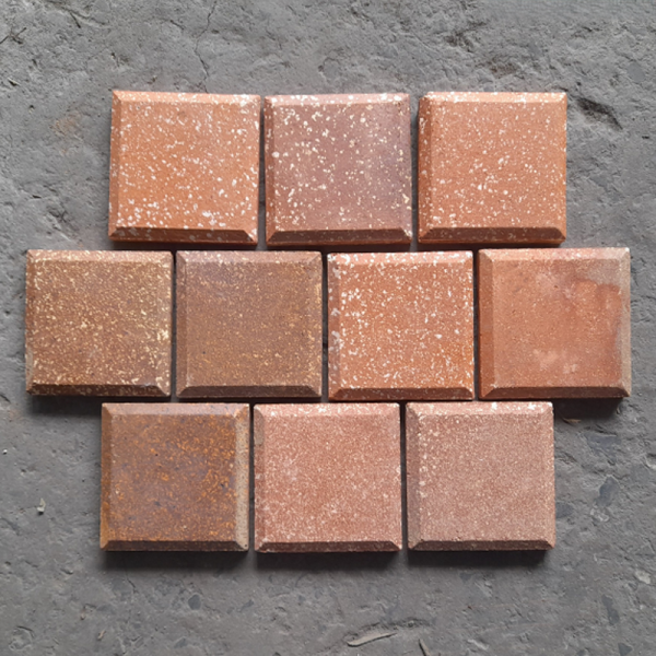Gạch gốm 10×10 đỏ bông đa sắc bo 01