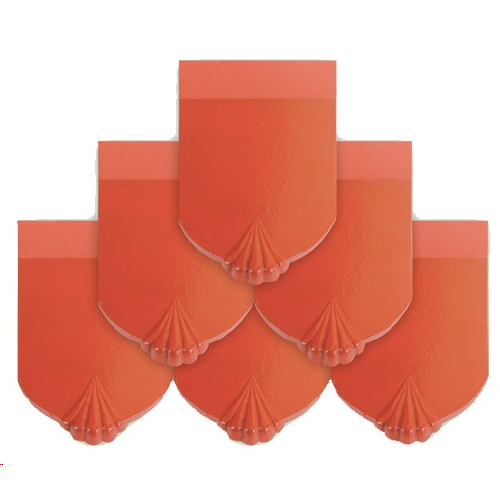 NĐN Gốm Đất Việt 25x15x1.3 con sò 250 men đỏ M06 01