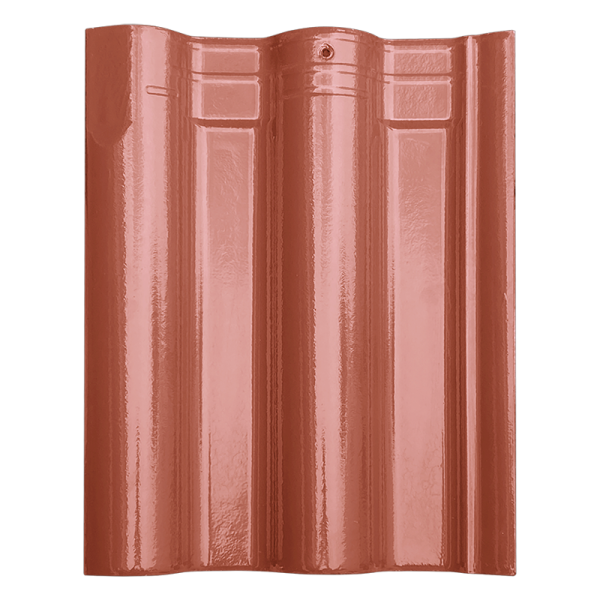 Ngói đất nung Amado 41x30x1.2 1 vít men đỏ 6822 01