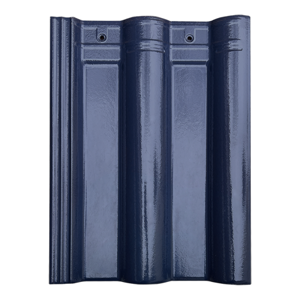 Ngói đất nung Amado 41x30x1.2 2 vít men xanh coban 6838 01