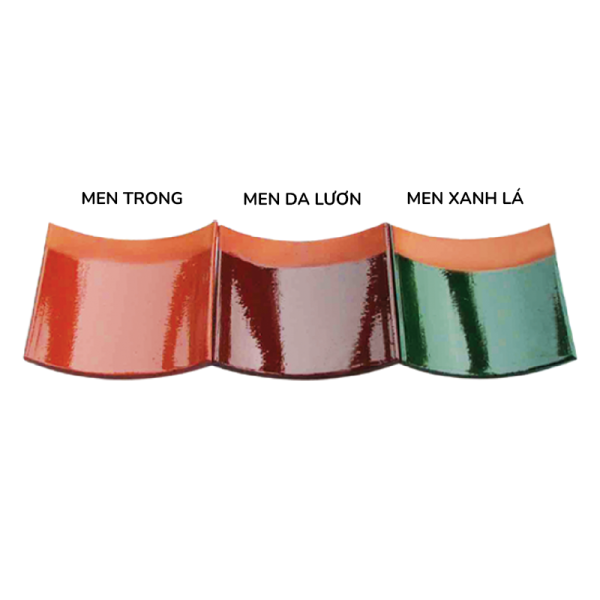 Ngói đất nung Mỹ Xuân 20×21.5×1.2 âm dương men trong N08-TM 01