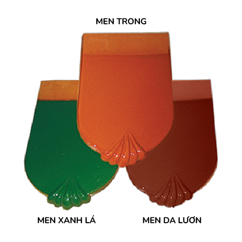 Ngói đất nung Mỹ Xuân 25x16x1.2 con sò men da lươn N02-TM 01
