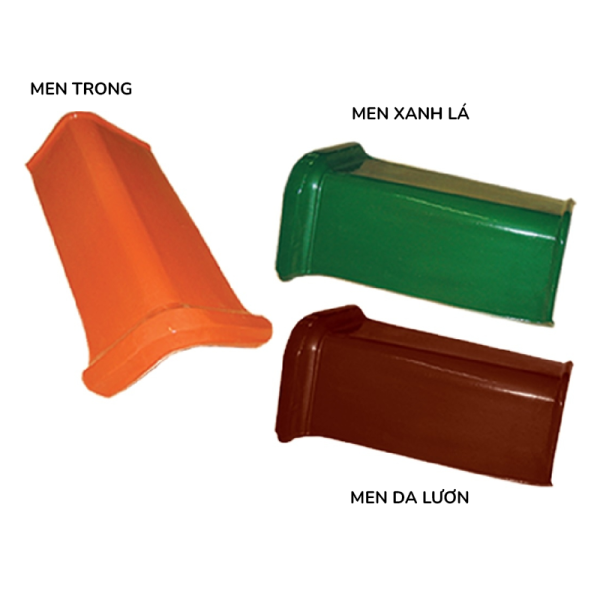Ngói đất nung Mỹ Xuân 38x19x1.5 nóc lớn men trong N04-TM 01