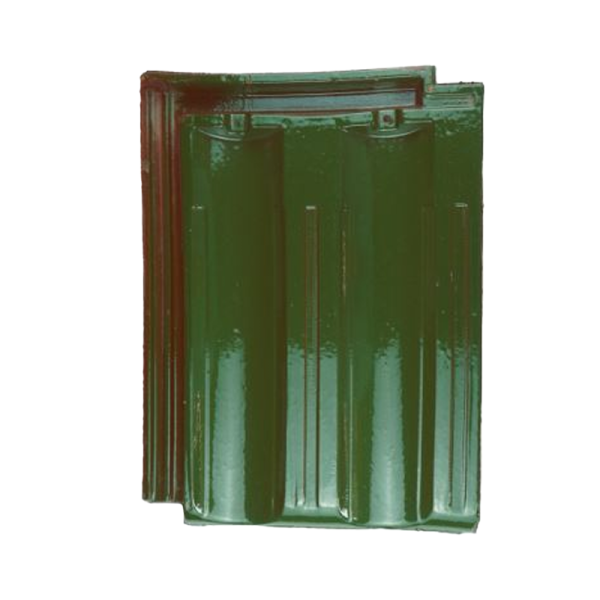 Ngói đất nung Mỹ Xuân 43.5×32.5×1.25 10 men xanh lá N19-TM 01